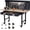 Black, variant on 60 in Adjustable Workbench with Drawer Storage Rubber Wood Top Work Table for Garage Heavy Duty Worktable with Removable Pegboard Power Outlet Hooks Tool Storage Bench for Warehouse Workshop