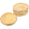 thumbnail image 3 of Monyance Snack Woven Plates 4pcs Kitchen Fruit Basket Vegetable Holder Snack Candy Nuts Plate Centerpiece(5.91X5.91X2.17Inches), 3 of 10