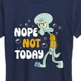 thumbnail image 3 of SpongeBob SquarePants - Squidward Nope Not Today - Women's Short Sleeve Graphic T-Shirt, 3 of 6