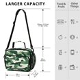 thumbnail image 4 of FORMRS Student Lunch Bag Insulated Reusable Cooler Box with Zipper Pockets, Light Green Camouflage Design, 4 of 9