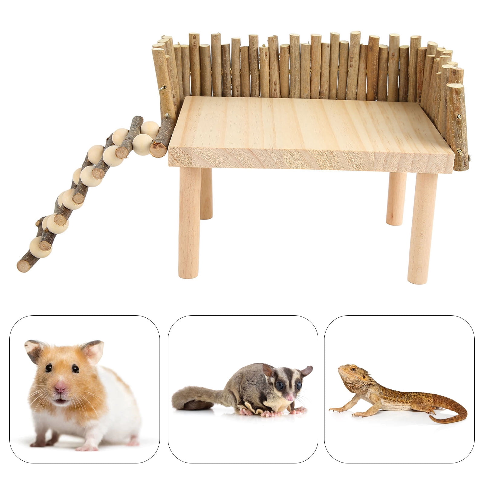 Hamster Climbing Platform, Easy Installation Pet Activity Playground Increase Exercise Stable Structure Chewing Toy  For Sugar Glider