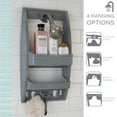 thumbnail image 4 of Bath Bliss Multi Hanging Option Plastic Shower Organizer, Gray, 4 of 10