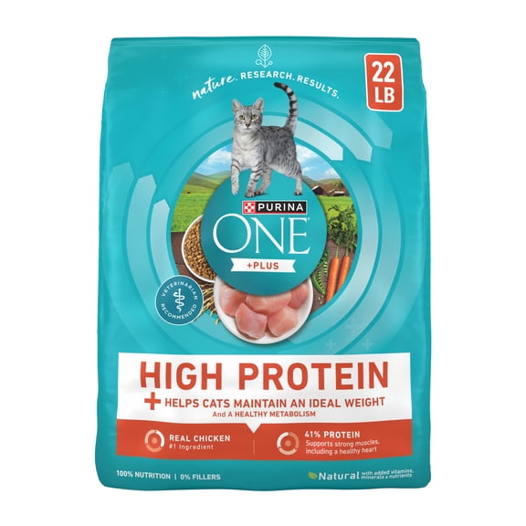 Purina ONE Healthy Weight Chicken Flavor High Protein Dry Cat Food, 22 lb. Bag
