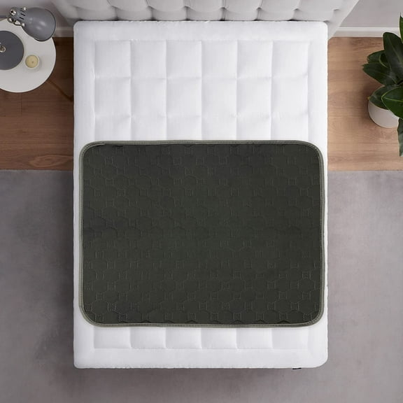 GRUENERDE Black Large Incontinence Bed Pads 35x60in Waterproof Washable Ultra Absorbent Mattress Protector Pads for Adults 1pcs