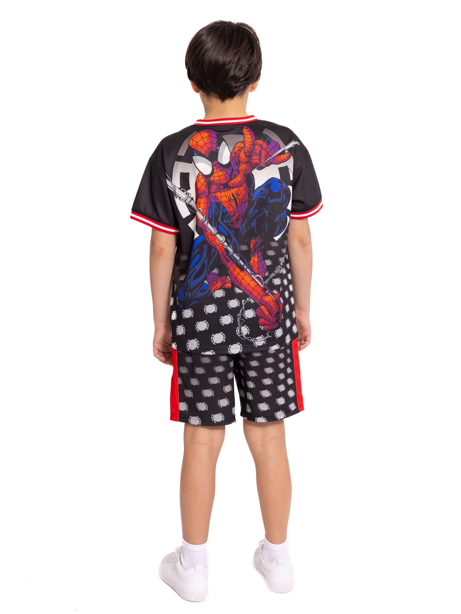 Spider-Man Boys' Graphic Soccer Jersey and Shorts Set, 2-Piece, Sizes 4-16