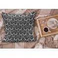 thumbnail image 2 of Victorian Fluffy Throw Pillow Cushion Cover, Antique Design with Botanic Plant Details Swirls and Flowers Print, Decorative Square Accent Pillow Case, 18" x 18", Black and White, by Ambesonne, 2 of 5