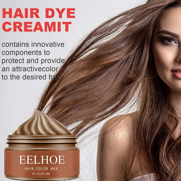 Color de cabello Color de cera de cabello mate natural Color de cabello instantáneo desechable Peinado de cabello