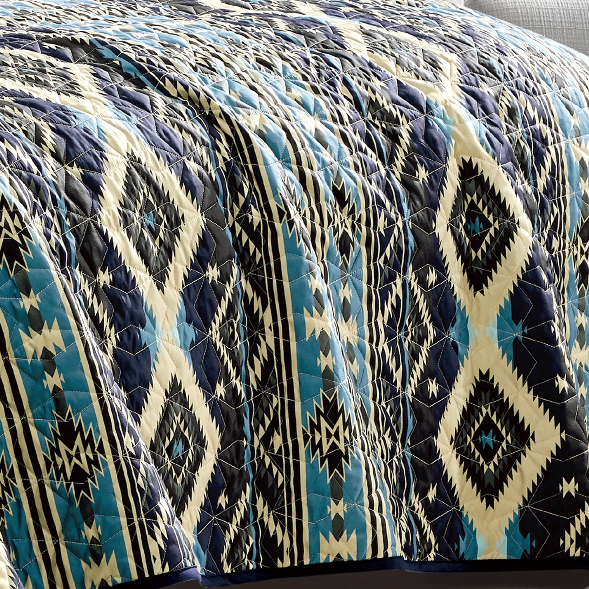 Evjk 3-Piece Decorative Lightweight Bedspread Set – Reversible, Microfiber with Minimalist Print, QUEEN