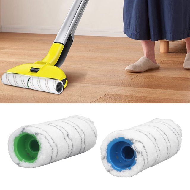 Rouleau Multi en Microfibre, 2 Pcs Rouleaux Brosse de Rechange pour Nettoyant de Plancher Humide et Sec, Rouleau Brosse pour Plancher de Bois pour FC3 FC3D FC5 FC5D FC7