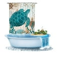 Ikfashoni Nautical Sea Turtle Shower Curtain, Tropical Ocean Beach