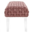 thumbnail image 5 of Modway Prologue Modern Woven Performance Velvet Ottoman in Dusty Rose Pink, 5 of 8