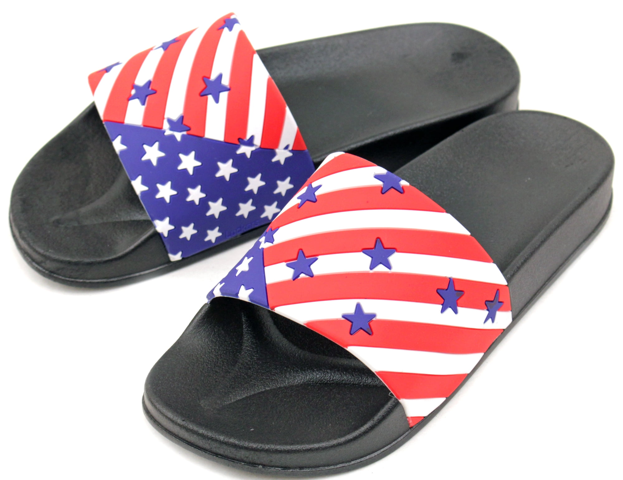 American Flag Print Summer Slide Slippers for Boy Girl Men Women Indoor Home Bath Casual Sandals Shoes 