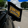 thumbnail image 2 of Rico Industries Kennesaw State College Double Sided Car Flag - 16" x 19" - Strong Black Pole that Hooks Onto Car/Truck/Automobile, 2 of 8