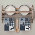 3 Pack Vintage Miu Deer Kitchen Towels Geometric Patchwork Plaid Abies ...