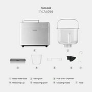 Cuckoo Artisan Pro Bread Maker – Stainless Steel, 17 Menu Options, Auto Fruit & Nut Dispenser, 3 Crust Levels (CBM-AAB101S)