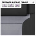 thumbnail image 5 of PURPLE LEAF Extra Wide Outdoor Reclining Chair Patio Zero Gravity Chaise Lounge Folding Chair with Quilted Cushion Adjustable Headrest for Lawn Camping Beach Pool Black and Grey, 5 of 9