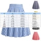 thumbnail image 4 of TaTaai High Waist Striped Pleated Skirt Women's Elastic Waist A-Line Midi Casual Long Skirt Lightweight Summer Skirt Gift, 4 of 6