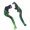 Green, variant on Motorcycle Brakes & Clutches foldable Levers set Quick Fold Mechanism Brake Clutches Levers Comfortable Control for All Rides