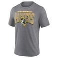 thumbnail image 2 of Men's Fanatics Heather Gray Green Bay Packers Warped Block Tri-Blend T-Shirt, 2 of 3