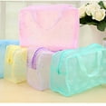 thumbnail image 7 of Large Capacity Travel Toiletry Bag for Women Thickened Floral Transparent Cosmetic Organizer Portable Makeup Storage Pouch, 7 of 7