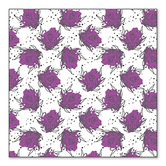 DistinctInk Custom Bumper Sticker - 3" x 3" Decorative Decal - White Background - Wildflower Purple Graffiti