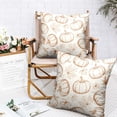 thumbnail image 5 of Fall Pumpkin Pillow Covers 20x20 Set of 2 Burnt Orange Cream Maple Leaves Throw Pillow Covers Autumn Pillowcase Thanksgiving Cushion Case for Home Decor Outdoor Sofa, 5 of 5