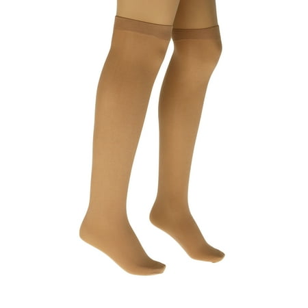 

Women s Nylon Over The Knee Sheer Socks Tear Free 6 Pairs - Skin