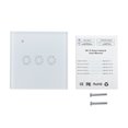thumbnail image 1 of Interruptor táctil Interruptor de luz de control remoto WiFi para electrodomésticos Panel de control de vidrio templado, blanco, 3 elementos Speravity EL001686-06B, 1 of 2