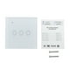 thumbnail image 1 of Interruptor táctil Interruptor de luz de control remoto WiFi para electrodomésticos Panel de control de vidrio templado, blanco, 3 elementos Advancent EL001686-06B, 1 of 2
