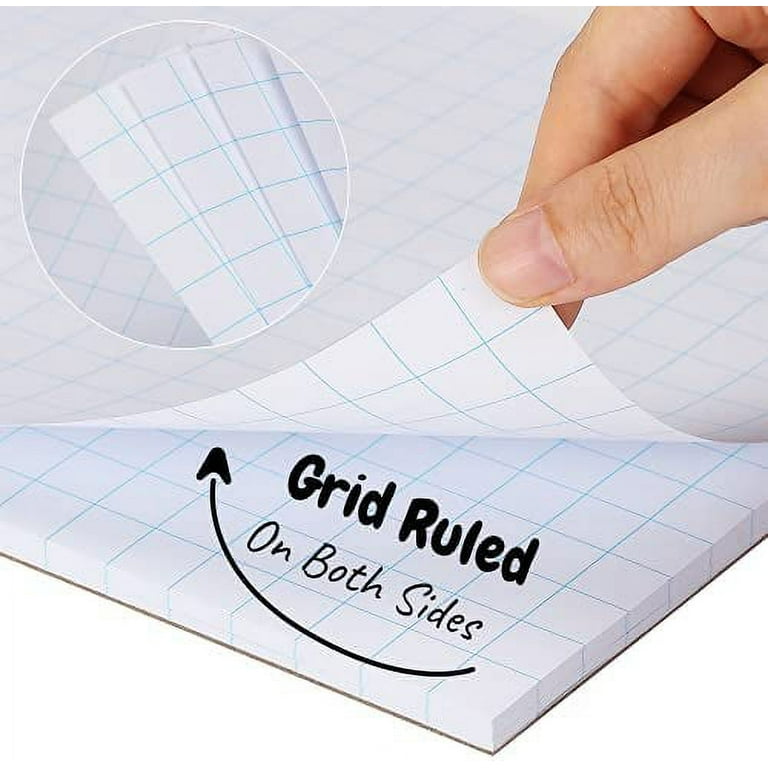 Mr. Pen- Graph Paper, 2x2 (2 Squares per inch), 8.5x11, 55 Sheets, Grid  Paper, Graphing Paper, Graph Paper Pad, Math Graph Paper, Grid Paper Pad,  1/2 Inch Graph Paper, Square Paper, Math