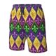 thumbnail image 4 of Balery Mardi Gras4 Traje de Baño Estilo Hawaiano para Hombre, Shorts de Secado Rápido con Bolsillos-XX-Large, 4 of 6