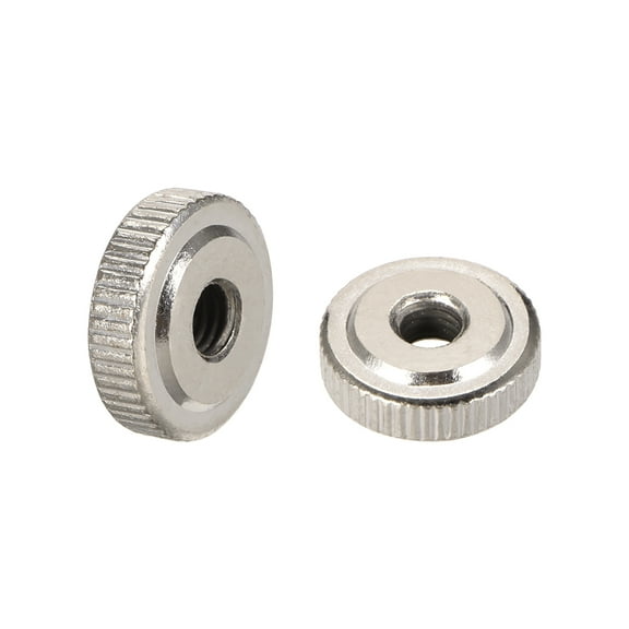 Knurled Thumb Nuts, M5 Female Threaded Thin Type, Nickel Plating 30 Pcs