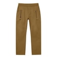 thumbnail image 5 of Men's Casual Cargo Pants Straight Leg Stretch Waist Zipper Pockets Cotton Work Pants S-3XL, 5 of 8