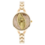 Weicam Womens Diamond Wristwatch Bangle Bracelet Jewelry Set Analog Quartz Wrist Watch for Ladies