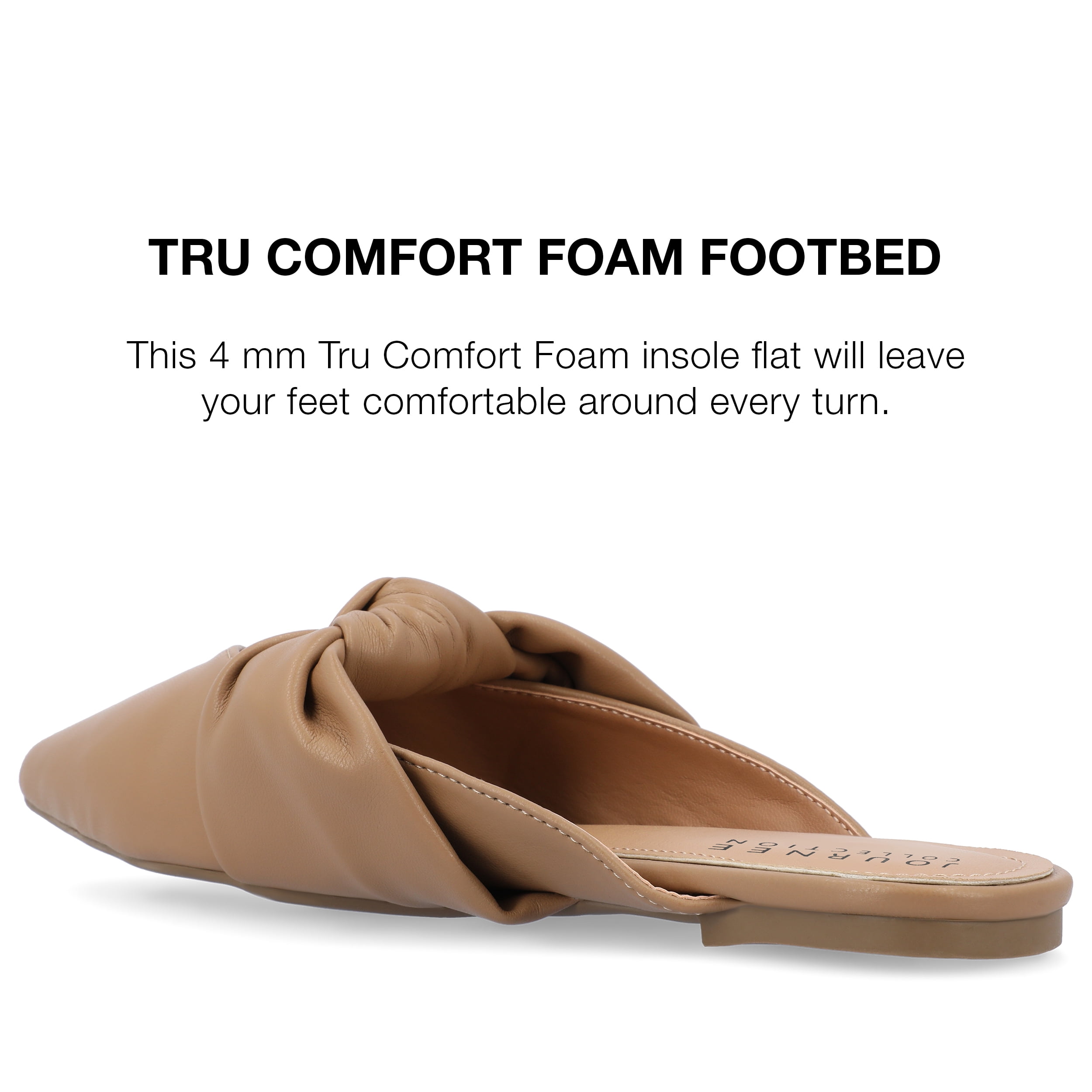 Journee Collection Womens Salinn Tru Comfort Foam Mules Slip On Pointed Toe Flats