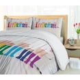 thumbnail image 5 of Ambesonne Colorful Duvet Cover Set, in Rainbow Socks, 2-Calking, Pale Taupe Multicolor, 5 of 7