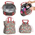 thumbnail image 2 of Pioneer Flower Drawstring Lunch Bag Women - Drawstring Lunch Bag Insulated for Work Office - Stain-Resistant Large Lunchbags for Women with Multi-Pockets, 2 of 6