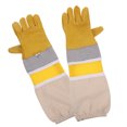 thumbnail image 4 of Guantes de apicultura transpirables y ventilados, de nuevo estilo, con mangas protectoras profesionales antiabejas, equipo de apicultura (dorados, talla XL), 4 of 8