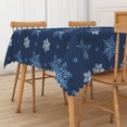 thumbnail image 3 of Duangreer Christmas White Snowflake Rectangle Tablecloth, Table Cover with Waterproof Wrinkle Resistant for Party Decorations, 60 x 120 Inch, 3 of 6