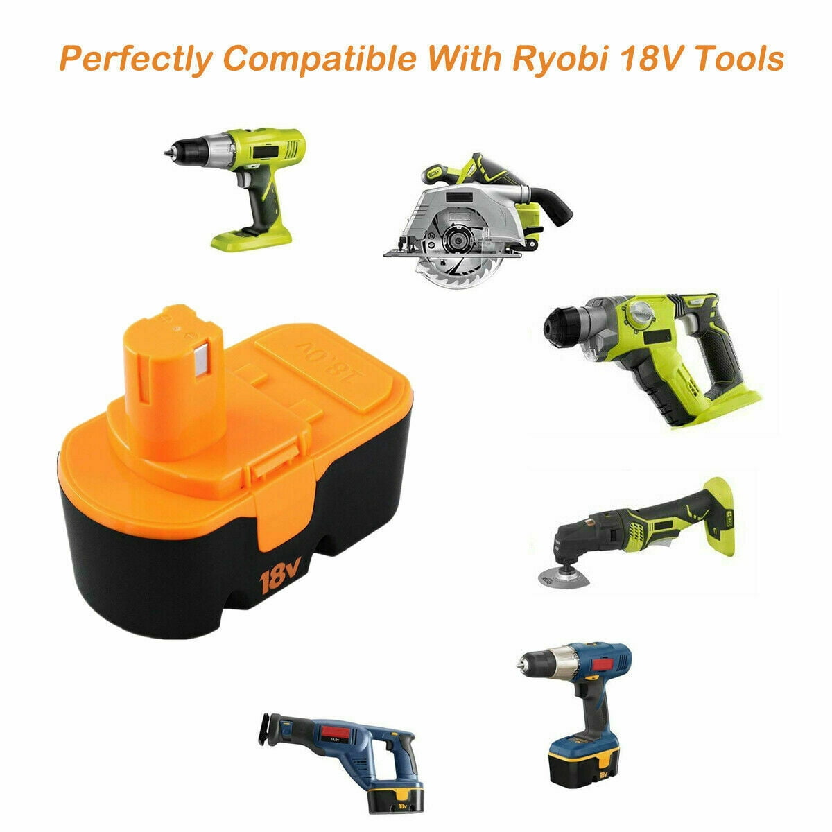 Vanon 2Pack for Ryobi One+ P100 4.0Ah 18 Volt Battery P100 13022 ABP1801 BPP1820