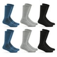 thumbnail image 2 of Fruit of the Loom Men's All Day Comfort Active Crew Socks Sizes 6-12, Blue (6-Pack), 2 of 8