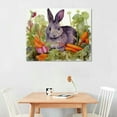 thumbnail image 2 of GOSMITH  Rabbit with Carrots Canvas Wall Art, 2 of 4