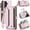 Pink, variant on for Samsung Galaxy S26 Crossbody Wallet Case,with 10 Card Slots, Zipper Pocket and Magnetic Flip Folio, PU Leather Wristlet Shoulder Strap 3-in-1 Case for Women and Men,Black