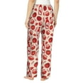 thumbnail image 3 of Uemuo Tomatoes Pattern Women's Wide Leg Palazzo Lounge Pants with Pockets Light Weight Loose Comfy Casual Pajama Pants-, 3 of 9