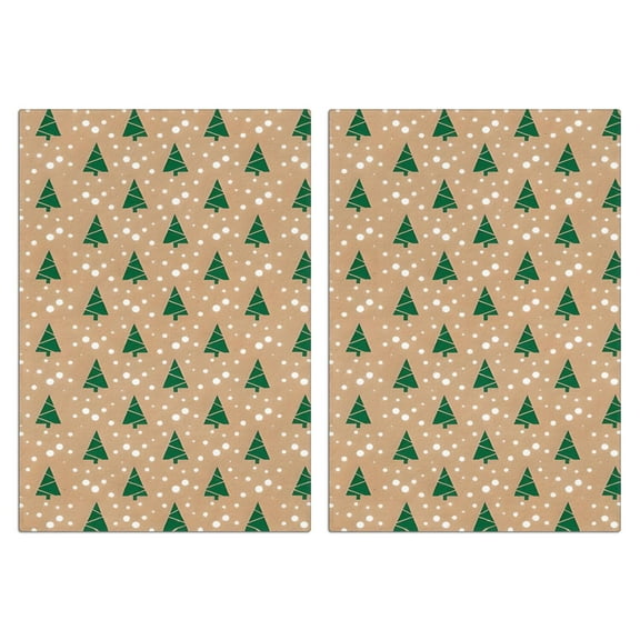 2 Pcs Funny Kitchen Towels,Brown Christmas Tree Pattern Microfiber Dish Towels,Kitchen Tea Towels,Kitchen Towel Set (18" X 26")