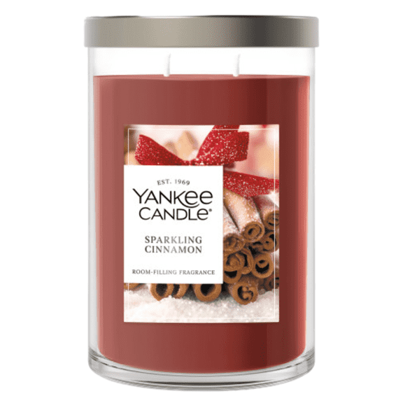 Yankee Candle Large Tumbler Scented Candle, Sparkling Cinnamon, 20 oz