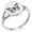 Silver, variant on Stainless Steel Love Butterfly Minimalist Oval Top Polished Statement Ring