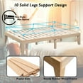 Full Bed with 10Inch Mattress Solid Wood Platform Bed Frame with Gel