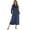 Navy, variant on RanBlesu Womens Soft Solid Color Robes Nightgowns Casual Loose Long Sleeve V-Neck Winter Sashes Pokets Flannel Sleepwear Suit Soft Comfortable Nightdress Loungewear