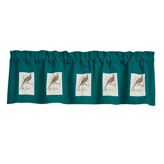 Park Designs Pheasant Run Lined Patch Valance - 14"L